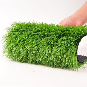 Экономичная искусственная футбольная трава QYS-50160066J темно-зеленая и светло-зеленая